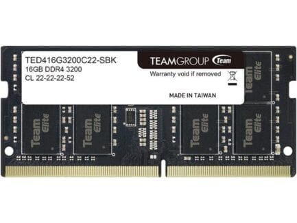 TEAM GROUP ELITE RAM SO-DDR4 16GB 3200MHZ TED416G3200C22-S01 .