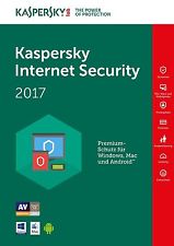KASPERSKY LAB ANTIVIRUS VERSIONE INTERNET SECURITY RINNOVO 2017 1PC 1 UTENTE