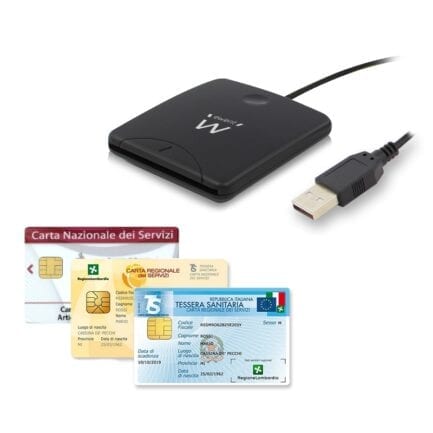 EWENT LETTORE SMART CARD PER FIRMA DIGITALE E CARTE SERVIZI CIE 1.0 / CIE 2.0  EW1052
