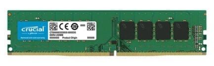 CRUCIAL RAM DDR4 4GB 2400MHZ PC4-19200 SINGLE RANKED CT4G4DFS824A
