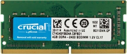 CRUCIAL RAM SO-DDR4 4GB 2400MHZ PC-19200 CT4G4SFS824A