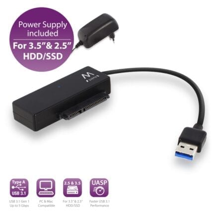 EWENT CAVO ADATTATORE DA USB 3.0 A SATA PER HDD/SSD 2