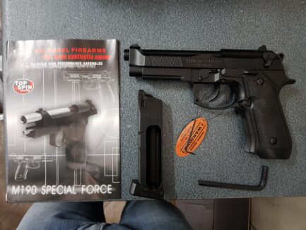 HFC PISTOLA GIOCATTOLO SOFTAIR BERETTA CO2 SCARRELLANTE CON CARRELLO IN METALLO CO 190B