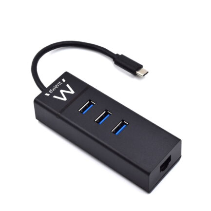EWENT HUB USB 4 PORTE 3.1 CON LAN USB-C EW1141