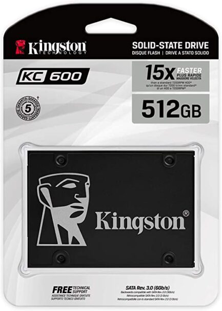 KINGSTON SOLID STATE DRIVE SSD 512GB KC600 SATA-III SKC600/512G