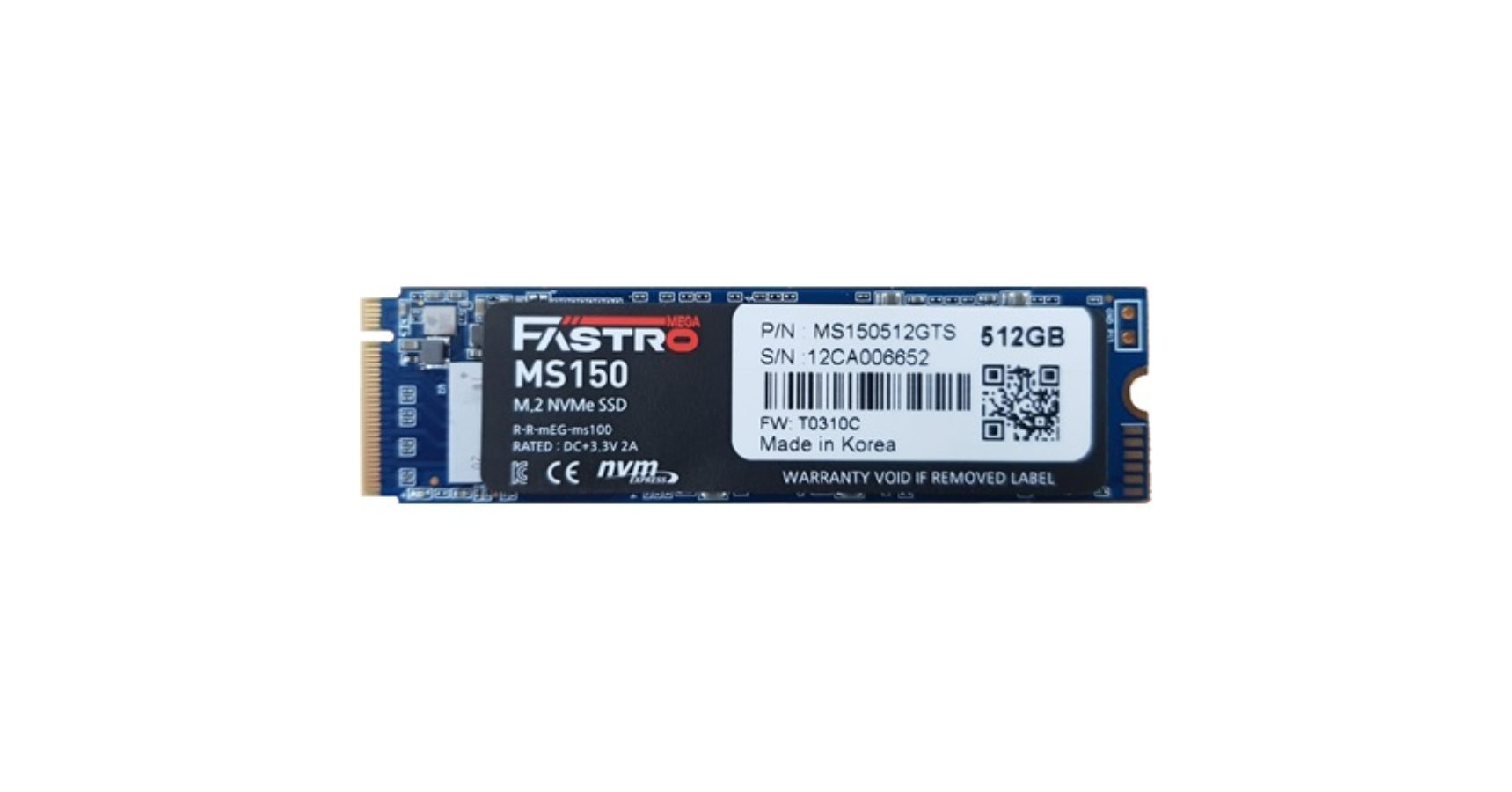 MEGA FASTRO SOLID STATE DRIVE SSD 512GB M.2 NVME MS150512GTS