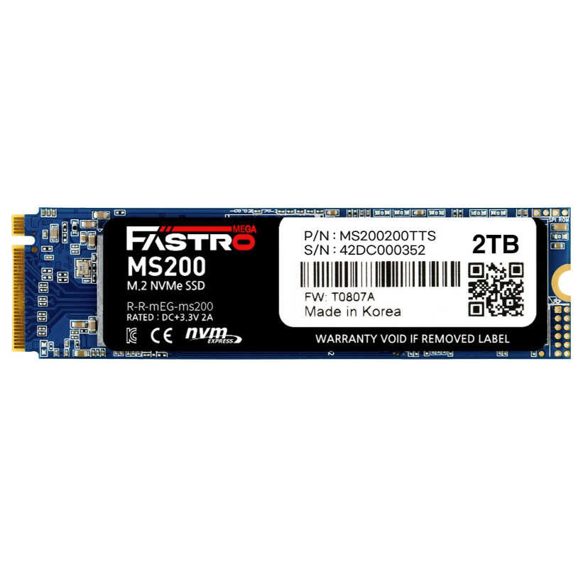 MEGA FASTRO SOLID STATE DRIVE SSD 2TB M.2 NVME MS200200TTS
